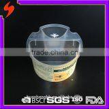 2 Compartments Unique 220ml Plastic Yogurt Cup With Honey Sauce