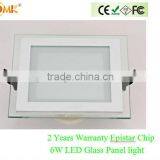 6W Square Led Glass Panel Light OEM Zhongshan thumbnail-1