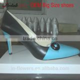 OEM Whosale large size women genuine leather handmade dress shoes high heels size 45