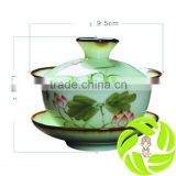Hot selling hand printing gaiwan professional gongfu teaset 6kinds design china gai wan