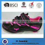 2016 OEM Road Cycling Shoes Bike Shoes Route With 3 Straps Compatiable With Look SPD Pedal Black Fluo Fuxia