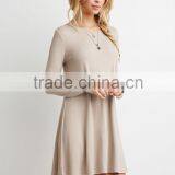Terry Cloth With Soft Nap Posed Long-sleeved Dress thumbnail-4