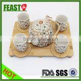 2015 Unique Customized Ceramic Tea Maker With Bamboo Tray thumbnail-1