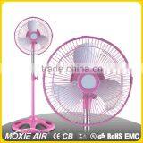 Metal grill protective Horizontal rotation Automatic pink oscillation fan