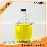 Clear Glass Jug/Bottle With Lid And Ringfinger Handle thumbnail-2