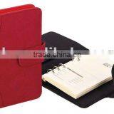 Red Black pu Cover Calendar Notepad With Binder