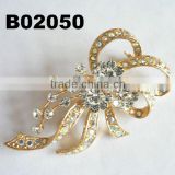 Unique bow flower rhinestone crystal brooches and pins