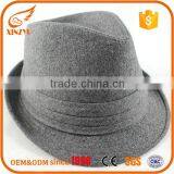 Custom Mens Designer Fedora Hats Grey Wool Dressy Formal Hats for Men thumbnail-3
