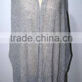 BGAX16307 Women Loose Tension Knitted Long Poncho Sweater Cashmere Cardigan