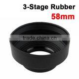 Best Price Digital Photo 3 Stage Collapsible Rubber 49mm Lens Hood thumbnail-4