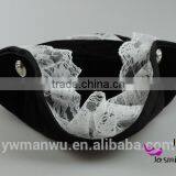 Pirate of the Caribbean Hat Pirate Hat White Lace Triangle Ostrich Hair thumbnail-1