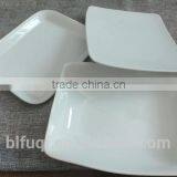 9''cheap Bulk White Rectangle Porcelain Soup Plate Hotel Used Ceramic Dinner Plate & Dish Stock FQR16014 thumbnail-2
