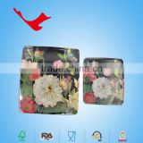 customized printed flower square paper plate