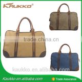 Best Selling Fashionable Canvas Travel Bag Price With Real Leather