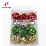 No.1 Yiwu Exporting Commission Agent Wanted Christmas Tree Decoration Promotional Colorful Christmas Ball 12 Pcs Christmas Bell thumbnail-1