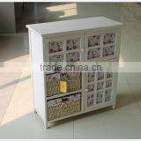 Antique High Quality Handmade Decorative White Wooden Cabinet With Drawer thumbnail-1