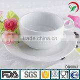 White Porcelain Bulk Tea Cup and Saucer Stands With Custom Logo thumbnail-1