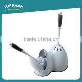 Toprank New Product 2 In 1 Plastic Toilet Brush And Toilet Plunger Set Toilet Bowl Brush With Stand thumbnail-2