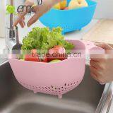 Square Plastic Vegetable Draining Strainer Basket With Handle,big Size thumbnail-1