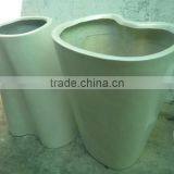 White Modern Fiberglass Flowerpot Planter thumbnail-6