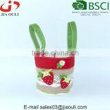 New Design With Felt Strawberry Decorative Jute Planter Pot Cover thumbnail-1