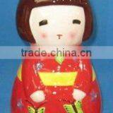 Ceramic Japanese Doll Money Bank thumbnail-1