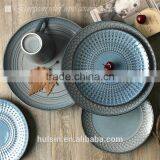 Embossing Vintage Style Porcerlain 16 Piece Ceramic Stoneware Dinner Set thumbnail-3