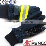 Fire Fight Gloves Elastic Cuff Good Grasping Cowhide Palm Colorful Flame Retardant Hand Fingers Protected Preventing Burnt thumbnail-2