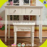 2017 New design wooden girls table and chairs, high quality room furniture wooden girls table and chairs W08G188