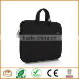 Laptop Case, PLEMO Nylon Lycra Fabric 14 Inch Laptop / Notebook Computer Case Briefcase Bag Pouch Sleeve, Black thumbnail-2