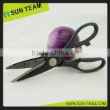 SK029 8-1/4"Popular Stainless Steel Black Handle Kitchen Scissors thumbnail-2