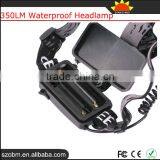 KC-002B 350LM XML T6 Waterproof Head Lamp Led Rechargeable Headlamp Headlight With Zoomable Headband thumbnail-3