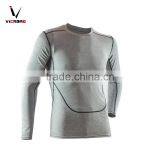 Polyster Spandex 2color Blank Gym Running Short Sleeve Compression Custom t Shirt thumbnail-2