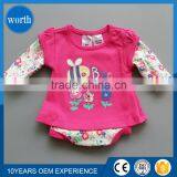 Lovely Follower Printing Baby Girl Rompers Baby T-shirt Rompers for Long Sleeve thumbnail-1