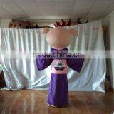 Advertising Adult Wearing Polyfoam Cute Kimono Suit Pig Mascot Costume thumbnail-3