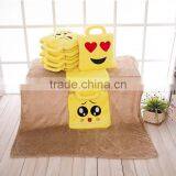 Hot Selling Warm Muslin Popular Cute Emoji Pillow Blanket for Wholesale thumbnail-1