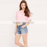 Mini t Shirts in Pink Girls High Neck New Model t Shirts Ladies Girl thumbnail-1