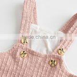 2017 Spring Baby Girls Bunny Rabbit Solid Rompers + Ear Cap Pure Pink Light Blue thumbnail-4