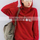 High Quality Hot Sale Bulk Cotton Women Lovely Pullover Hooded Jacket Printed thumbnail-1