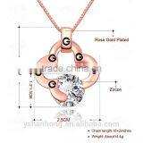 Fashion Plating Rose Gold Zircon Pendant Necklace thumbnail-4