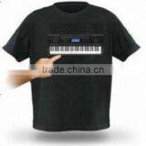 Customized Design Promotional EL Electronic Piano Black T-shirt With Adjustable Volume thumbnail-1