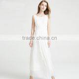 Z&M Women's 2017 New White Fashion Dress Green Silk Dress Long Dress thumbnail-3