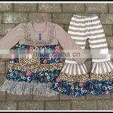 2016 Giggle Moon Remake Outfits Wholesale Children's Boutique Clothi Cotton Dress and Pant Ruffle Outfits thumbnail-5