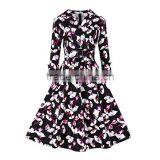 Walson Women's 1950s Vintage 3/4 Sleeve Rockabilly Swing Dress thumbnail-4