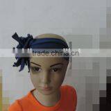 Cotton 2016 Latest Soft Baby Headband Flower Hair Band for Girls Cheap Blue Girls Boutique Hairwear thumbnail-2