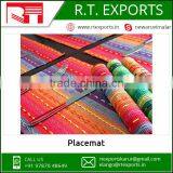 Private Label 100% Cotton Table Mat White and Blue Dinner Placemat thumbnail-5