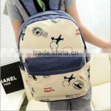 New Fashion Printed Bag, Canvas Bag, Backpack Shoulder Bag, Kids Bag, Travel Bag