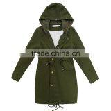 2016 Latest Designs Lady Casual Army Green Winter Women's Lady Overcoat thumbnail-4