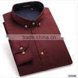 New Style Metal Button Shirt Latest Design for Men 2016 Organic Cotton Leisure Shirt thumbnail-1