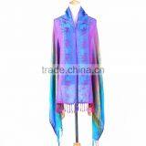 High Quality Rainbow Hajib Paisley Jacquard Pashmina Scarf Shawl thumbnail-3
